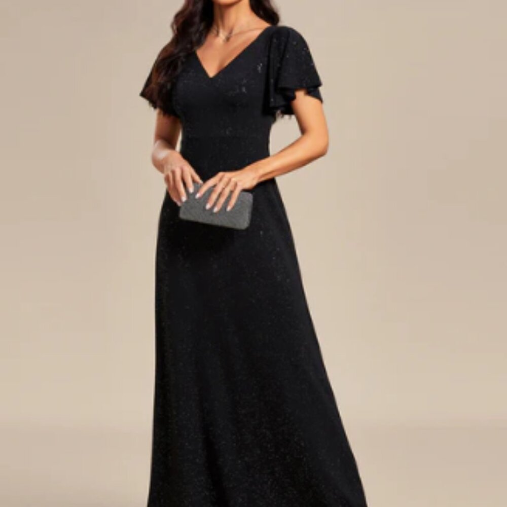 Floor Length Shiny Evening Dress Size Large